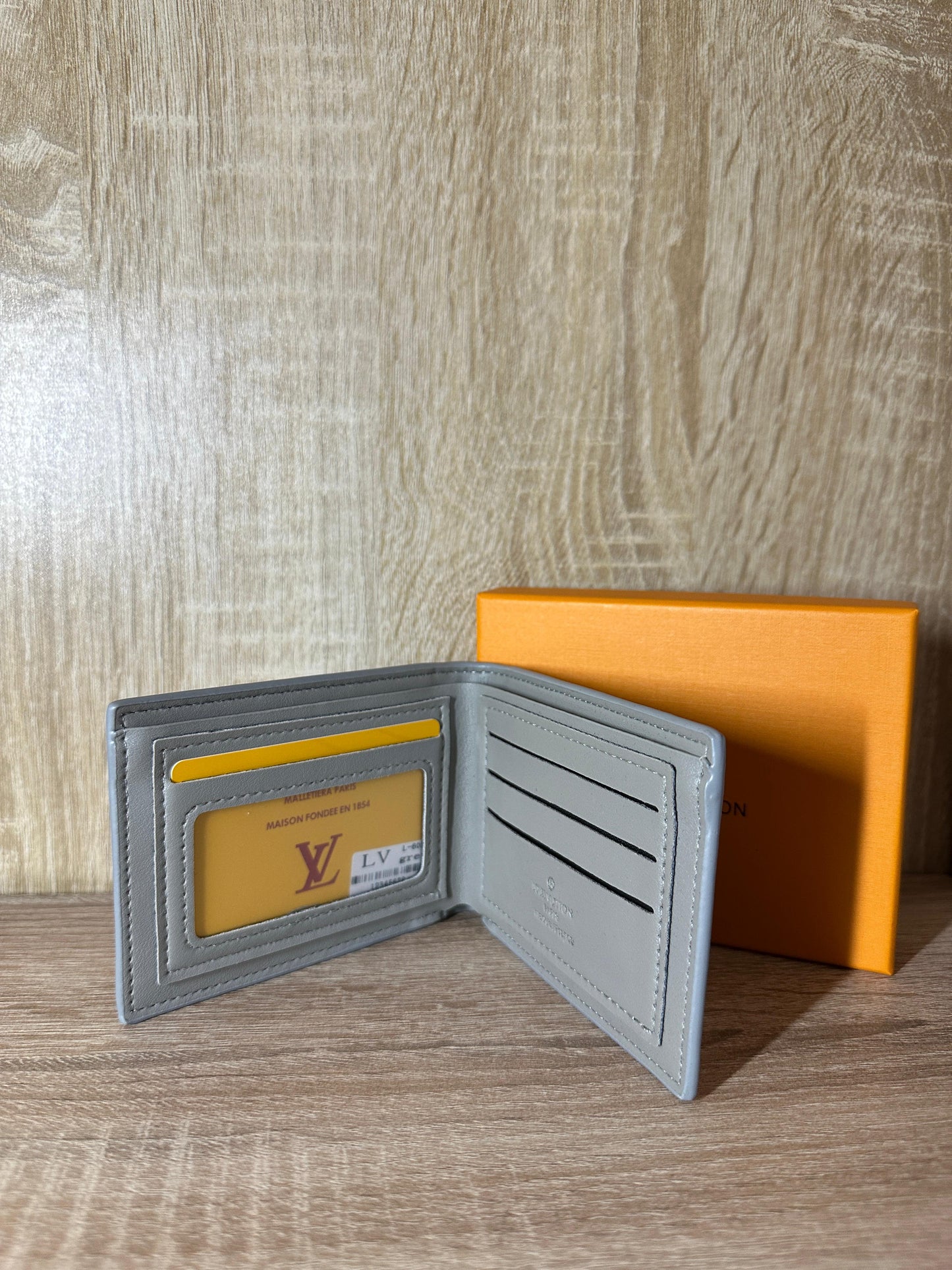 PORTE MONNAIE LV GRIS HOMMES